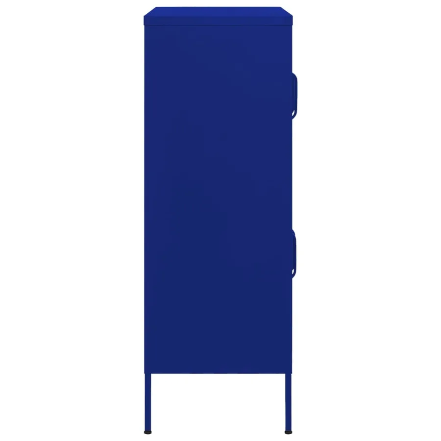 Armoire de rangement Bleu marine 80x35x101,5 cm Acier - 4