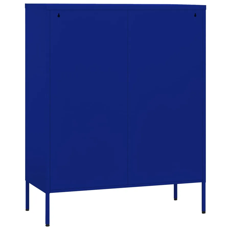 Armoire de rangement Bleu marine 80x35x101,5 cm Acier - 5