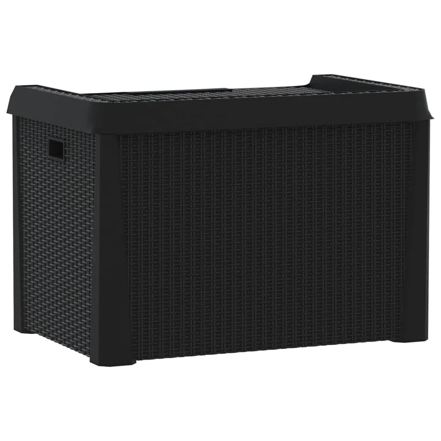 Boîte de rangement de jardin anthracite 125 L PP - 8