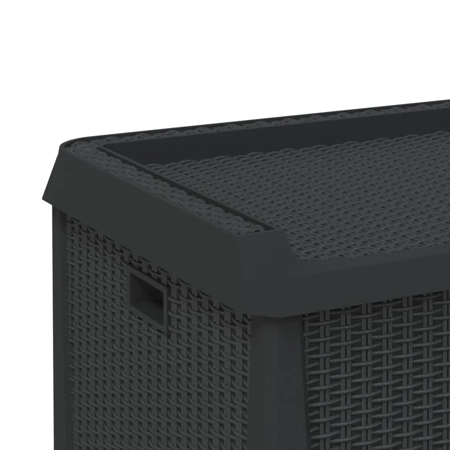 Boîte de rangement de jardin anthracite 125 L PP - 9