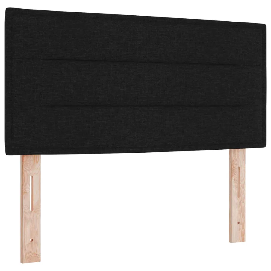 Lit ottoman avec matelas Noir 120 x 200 cm Tissu - 3