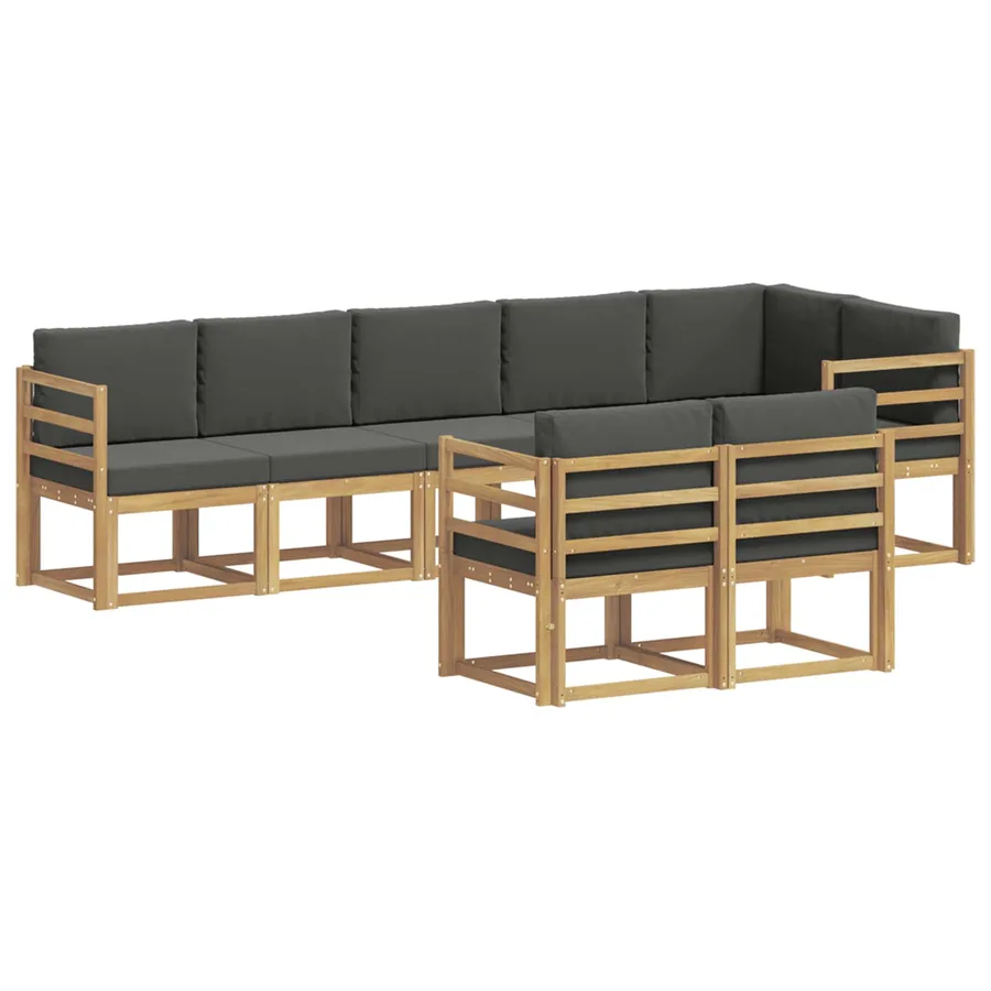 Ensemble de canapés d'extérieur 8 pcs Blanc et anthracite - 2