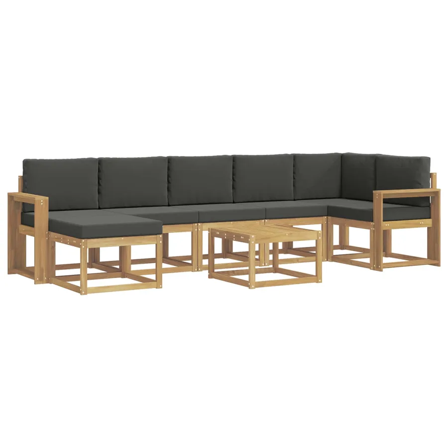 Ensemble de canapés d'extérieur 8 pcs Blanc et anthracite - 2