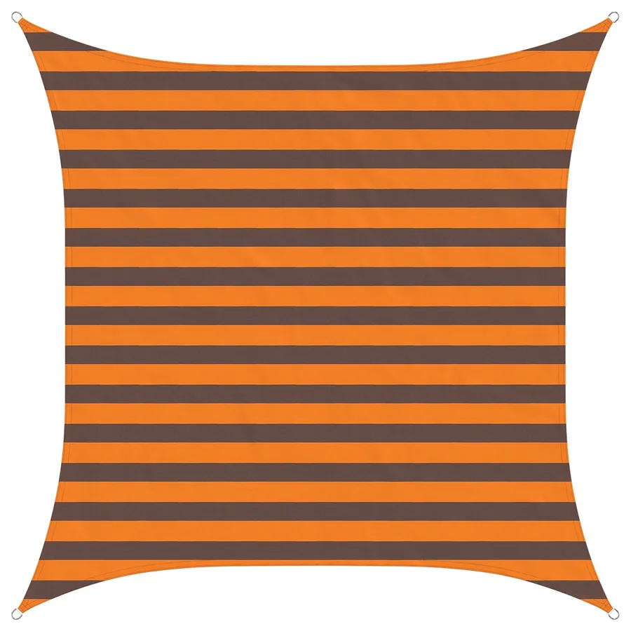 Voile d'ombre Orange et marron 2 x 2 m 100 % polyester Oxford - 2