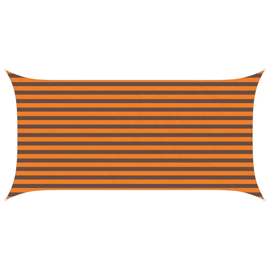 Voile d'ombre Orange et marron 4 x 2 m 100 % polyester Oxford - 2