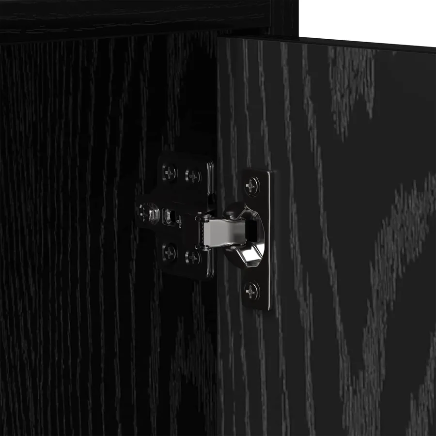 Meuble TV 130 x 33 x 47 cm Chêne noir Bois d'ingénierie - 9