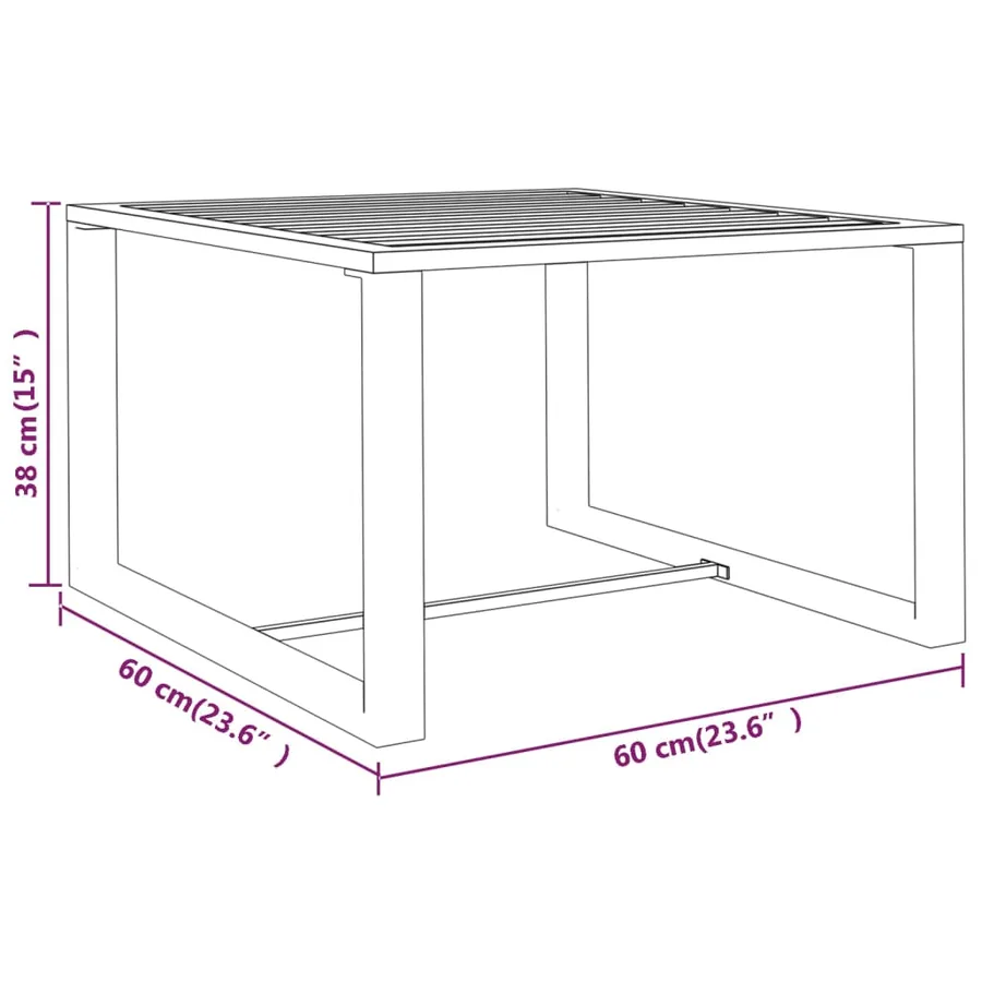 Salon de jardin 7 pcs avec coussins Aluminium Anthracite - 12