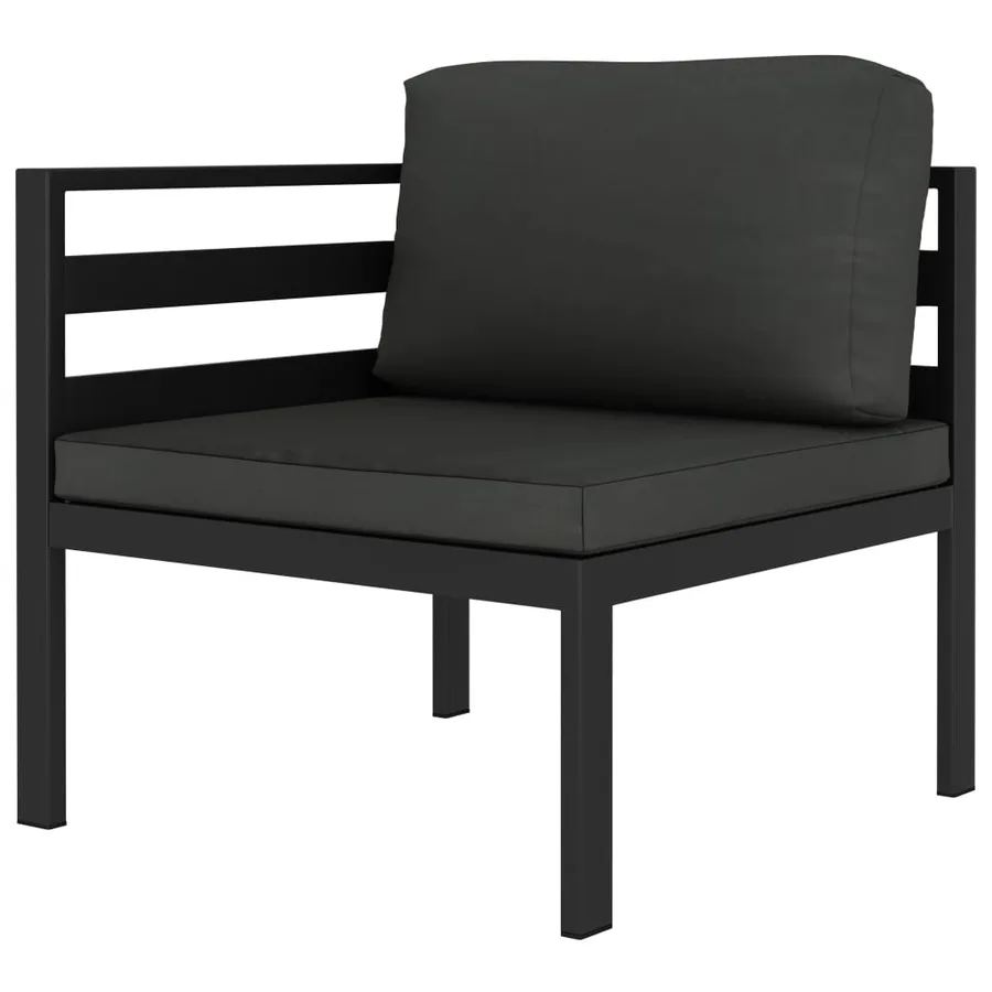 Salon de jardin 7 pcs avec coussins Aluminium Anthracite - 3