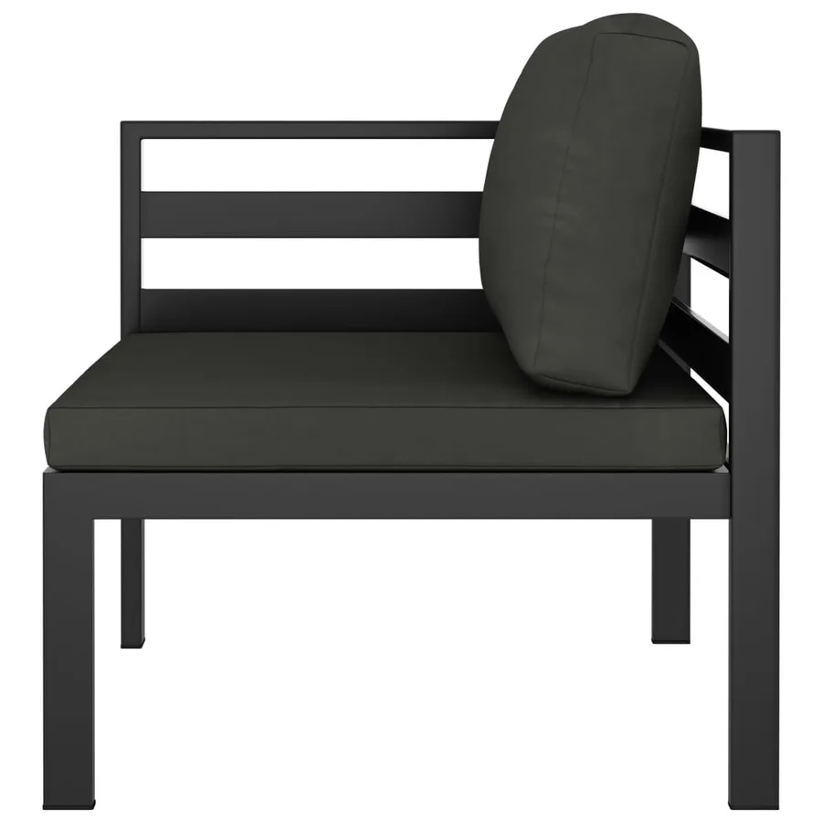 Salon de jardin 7 pcs avec coussins Aluminium Anthracite - 4