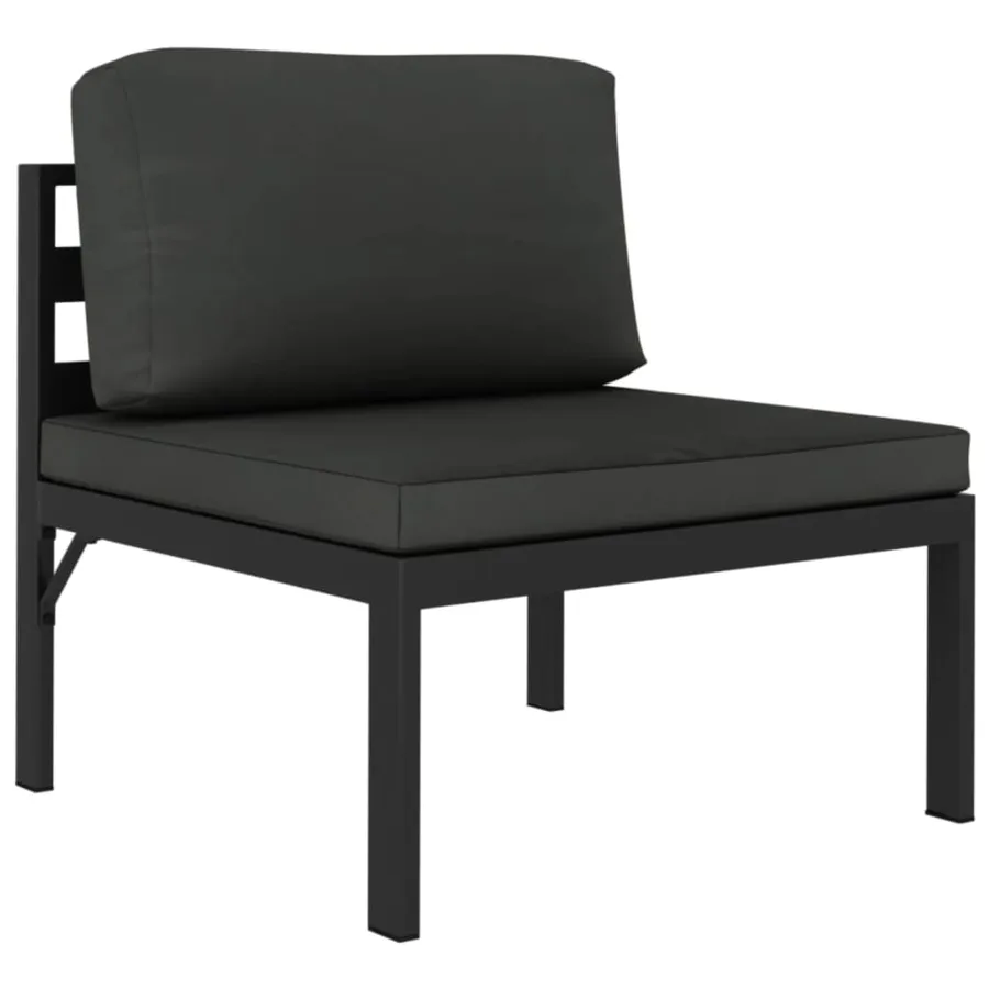 Salon de jardin 7 pcs avec coussins Aluminium Anthracite - 5