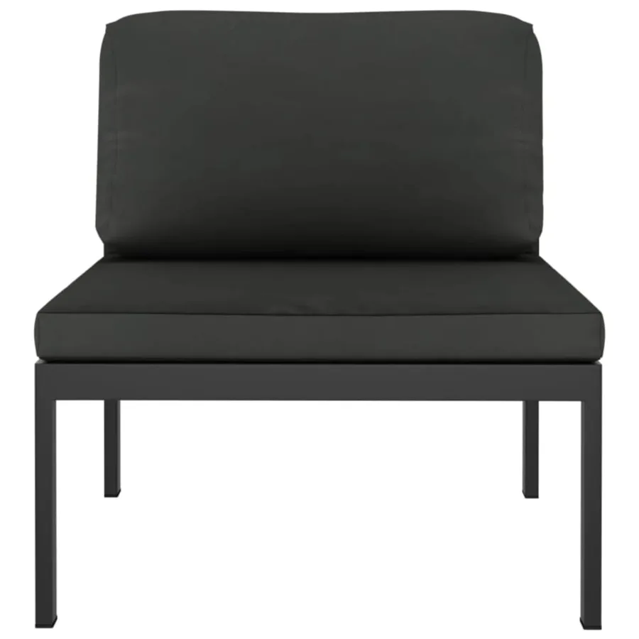 Salon de jardin 7 pcs avec coussins Aluminium Anthracite - 6