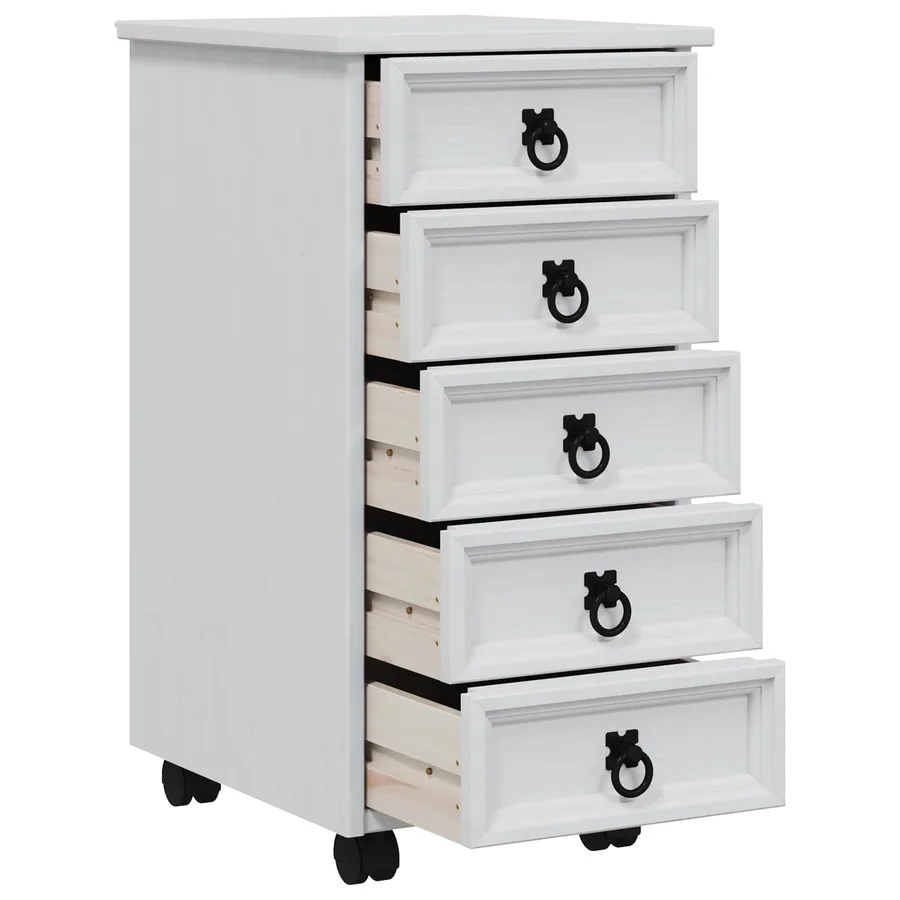 Cabinet Roulant avec Tiroirs CORONA Blanc - 3