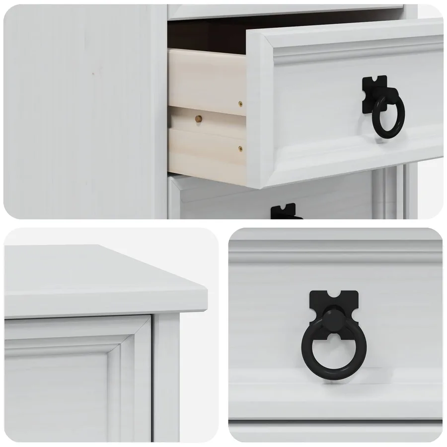 Cabinet Roulant avec Tiroirs CORONA Blanc - 7