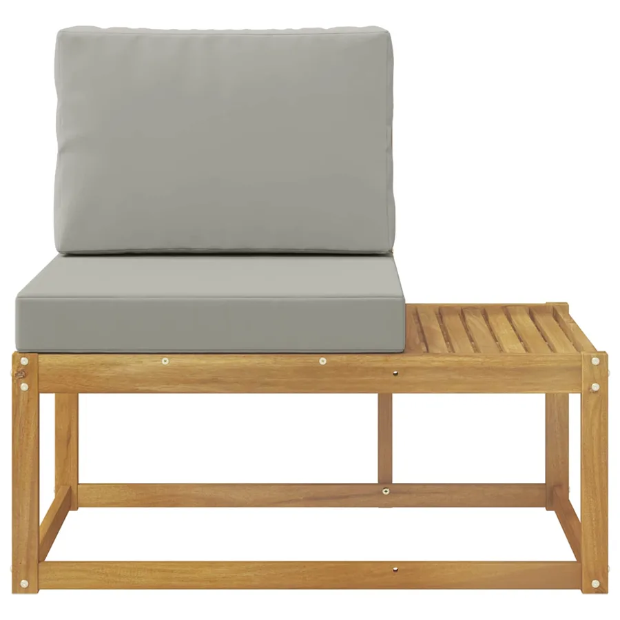 Canapé d'extérieur en bout avec coussin Blanc 91 x 63 x 73 cm - 3