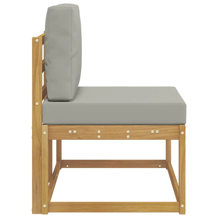 Canapé d'extérieur en bout avec coussin Blanc 91 x 63 x 73 cm - 4
