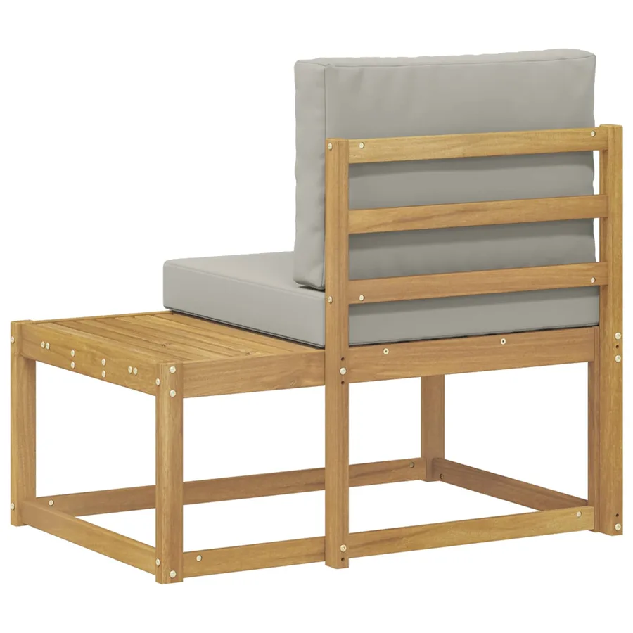 Canapé d'extérieur en bout avec coussin Blanc 91 x 63 x 73 cm - 5