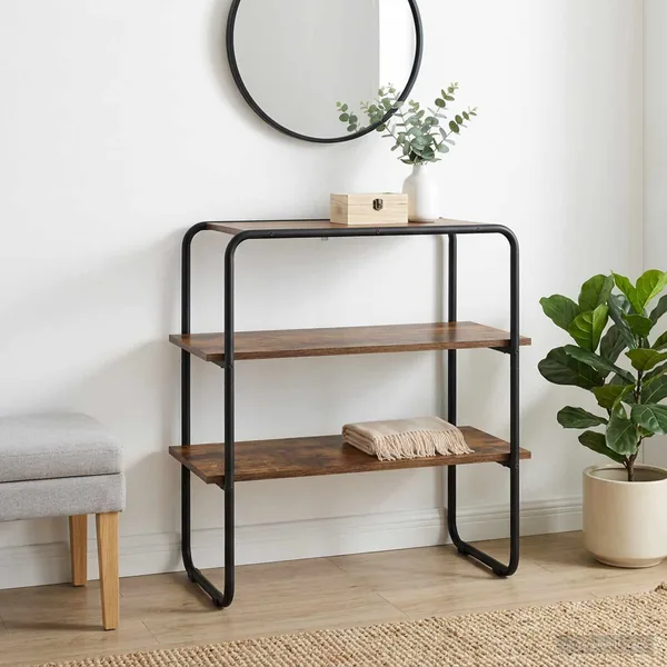 Table console Chêne fumé 80 x 41 x 75 cm Bois d'ingénierie