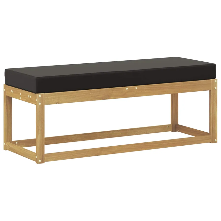 Banc de Jardin Blanc 115 x 43 x 45 cm Bois d'Acacia Massif - 2