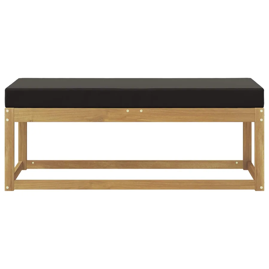 Banc de Jardin Blanc 115 x 43 x 45 cm Bois d'Acacia Massif - 3