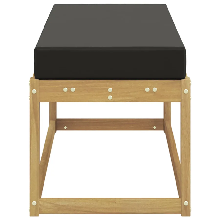 Banc de Jardin Blanc 115 x 43 x 45 cm Bois d'Acacia Massif - 4