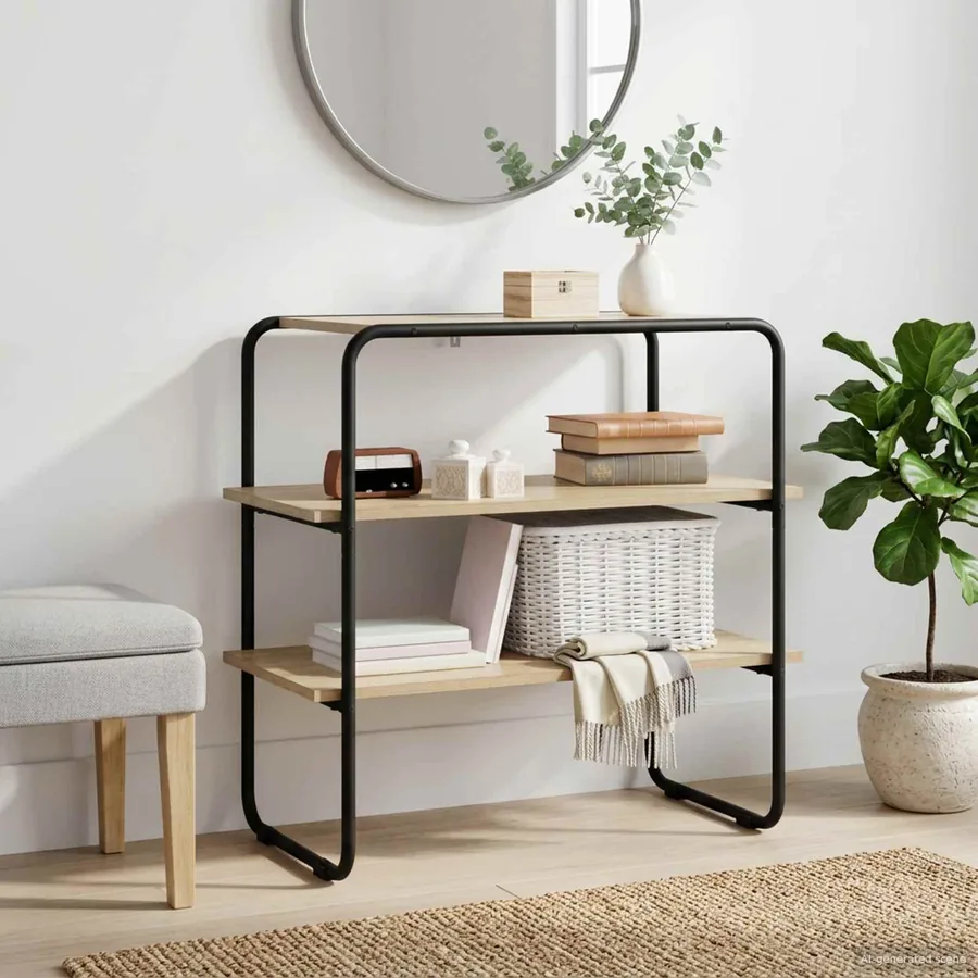Table console Chêne Sonoma 60 x 41 x 75 cm Bois d'ingénierie