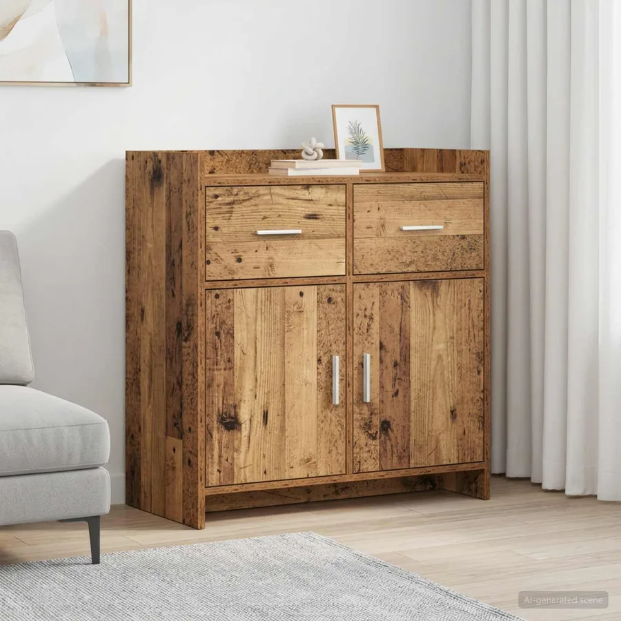 Buffet Bois ancien 75 x 36 x 80 cm Bois d'ingénierie