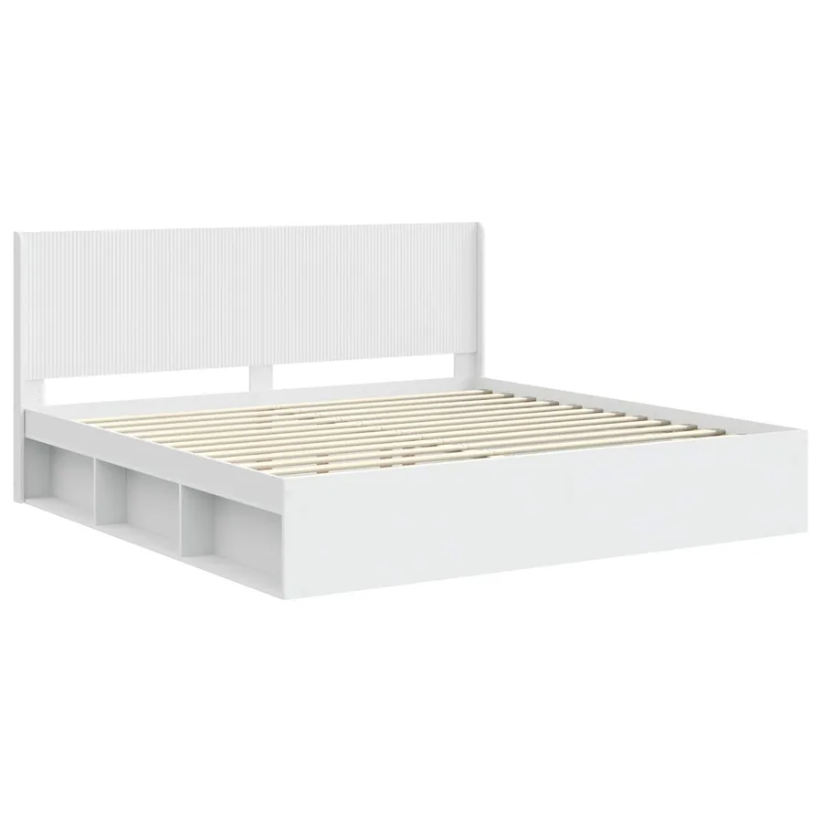 Cadre de lit avec rangement et tête de lit 2 pc - 4