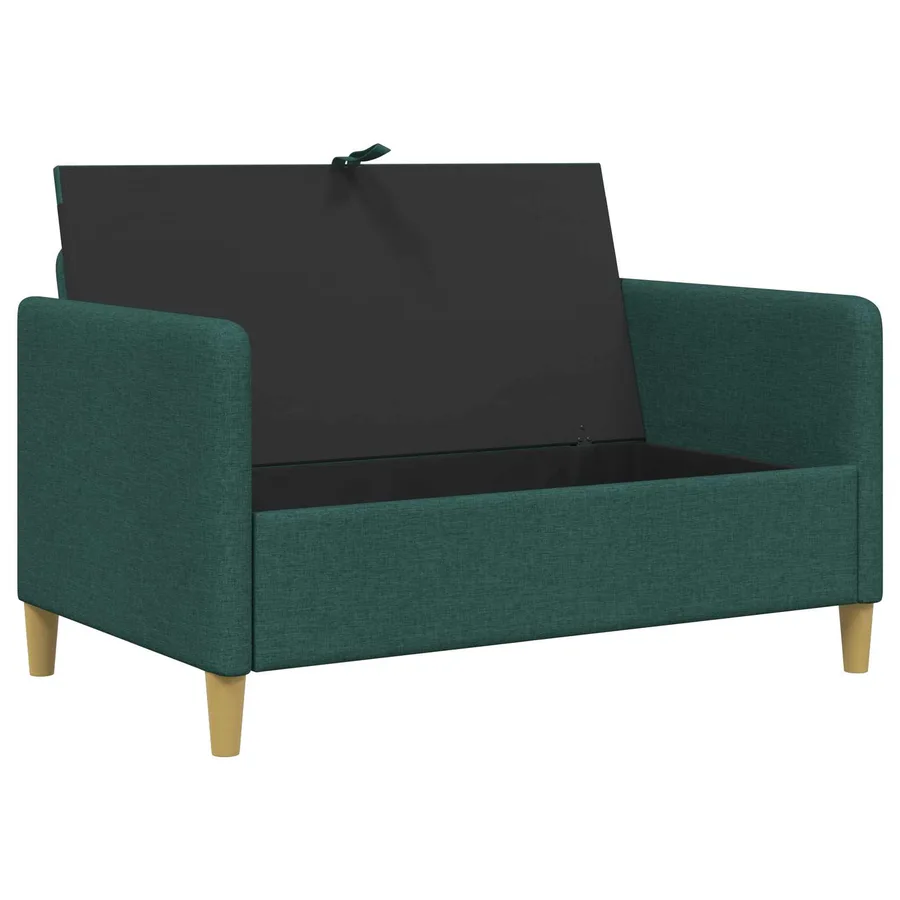 Sofa avec rangement Vert foncé 122 x 78 x 87 cm Polyester - 4