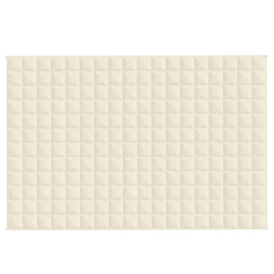 Couverture lestée Crème clair 120x180 cm 5 kg Tissu - 3