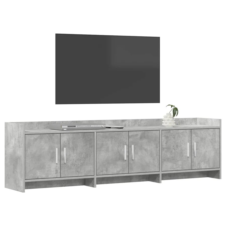 Meuble TV 168 x 33 x 47 cm Gris béton Bois d'ingénierie - 3