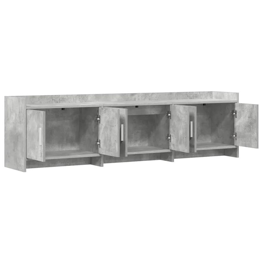 Meuble TV 168 x 33 x 47 cm Gris béton Bois d'ingénierie - 4