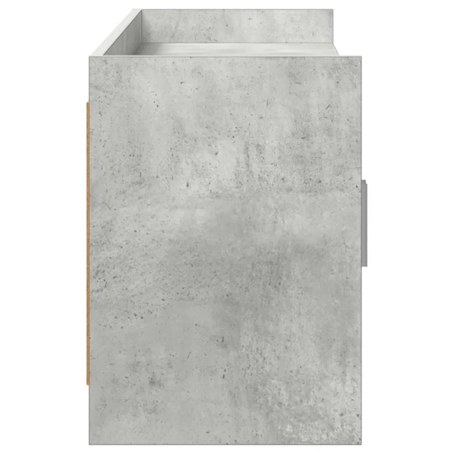 Meuble TV 168 x 33 x 47 cm Gris béton Bois d'ingénierie - 6