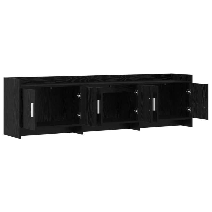 Meuble TV 168 x 33 x 47 cm Chêne noir Bois d'ingénierie - 4
