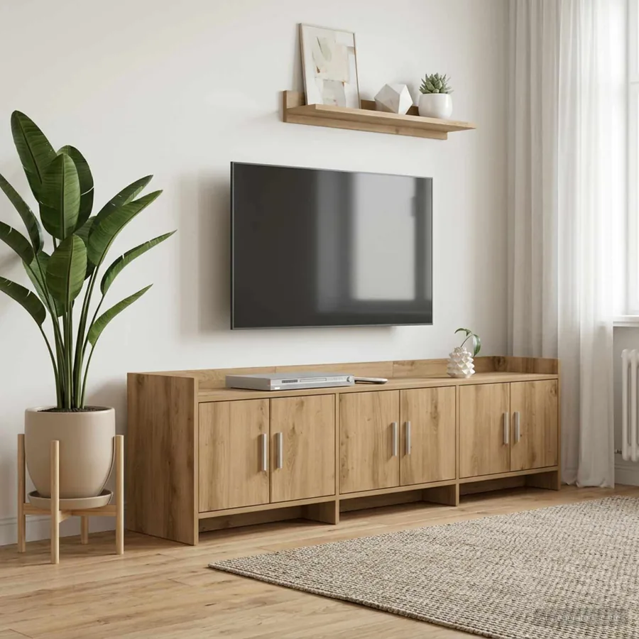 Meuble TV 168 x 33 x 47 cm Chêne artisanal Bois d'ingénierie