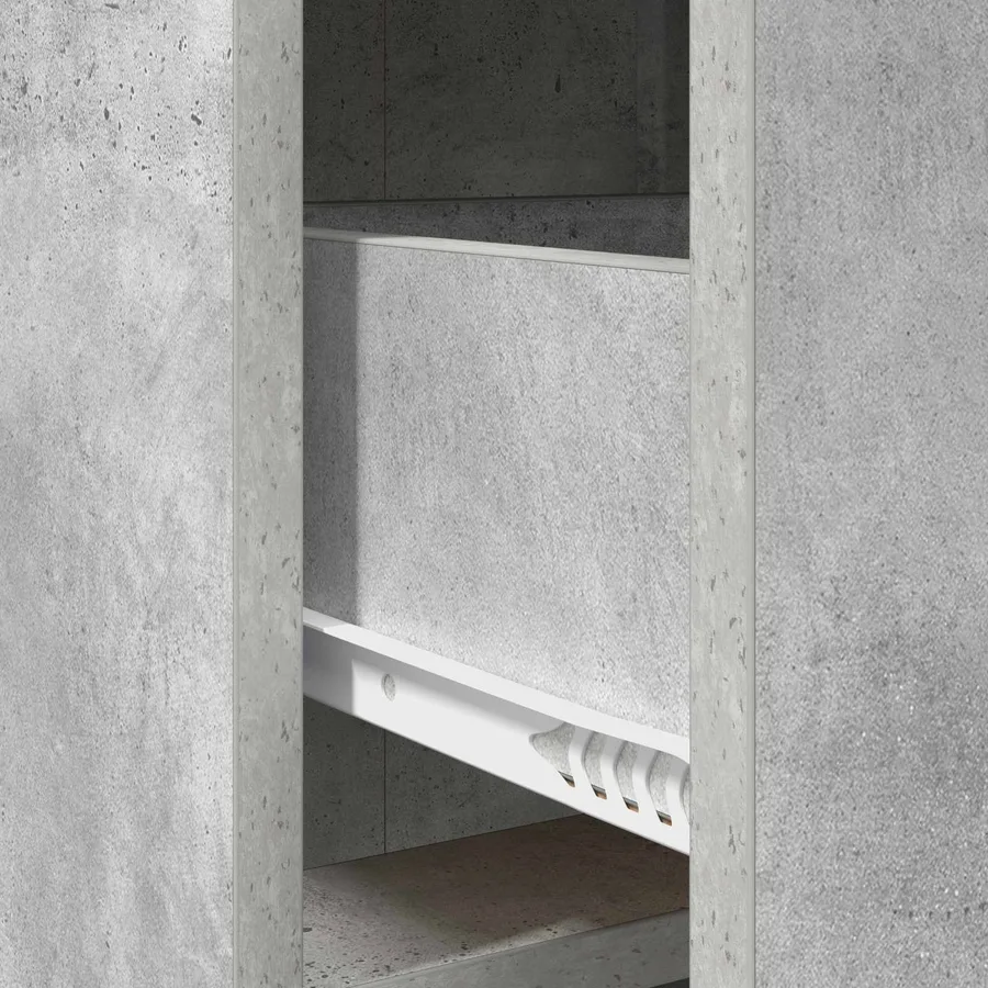 Buffet Gris béton 75 x 33 x 80 cm Bois d'ingénierie - 8