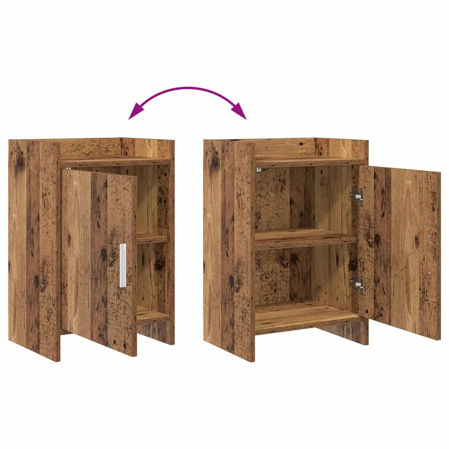 Tables de chevet 2 pcs Bois ancien 40 x 30 x 60 cm - 7