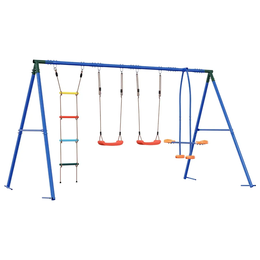 Ensemble de balançoires d'extérieur Multicolore Acier et PE - 5