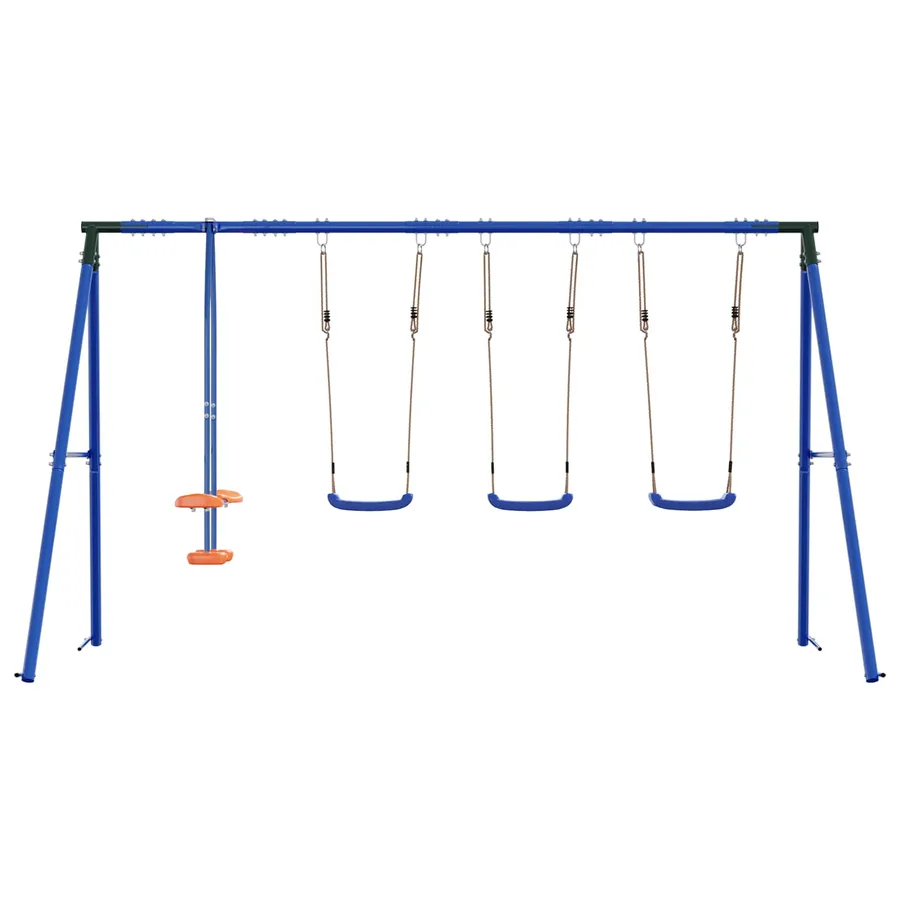 Ensemble de balançoires d'extérieur Multicolore Acier et PE - 4