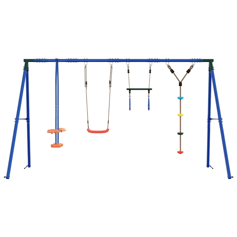 Ensemble de balançoires d'extérieur Multicolore Acier et PE - 4