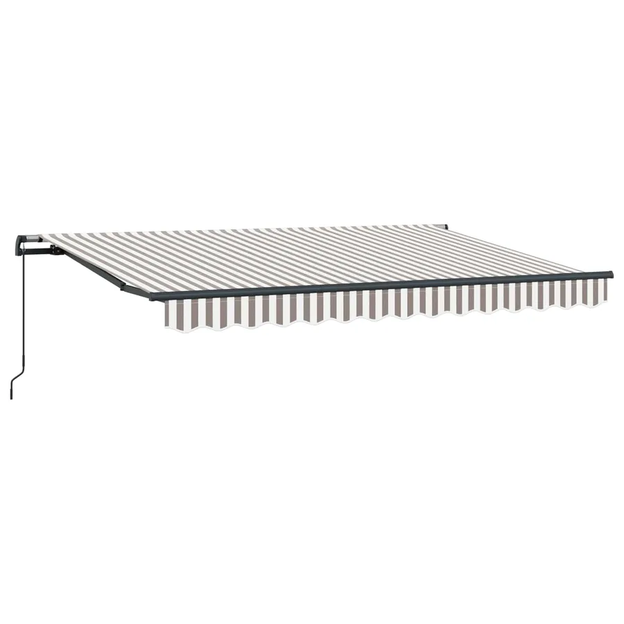 Auvent rétractable Gris clair et blanc 400 × 300 cm - 2