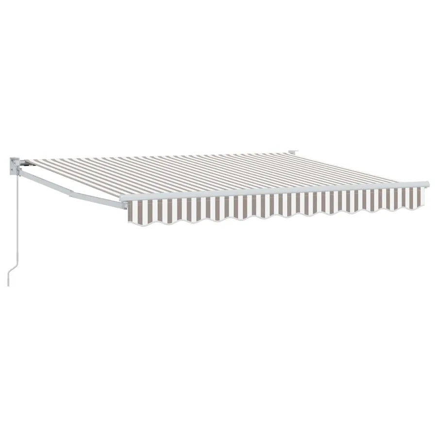 Auvent rétractable Gris clair et blanc 4 × 3 m - 2
