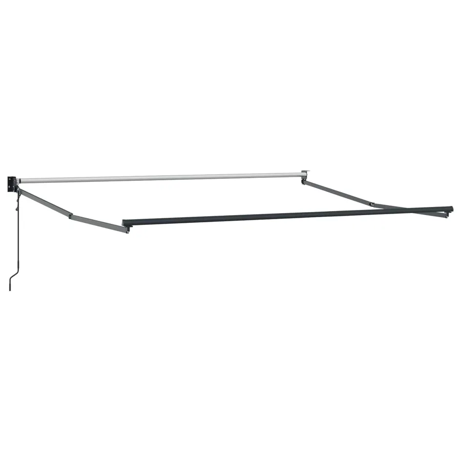 Auvent rétractable Gris clair et blanc 4 × 3 m - 3