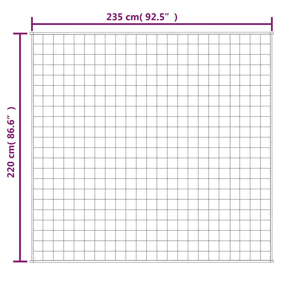Couverture lestée Crème clair 220x235 cm 15 kg Tissu - 7