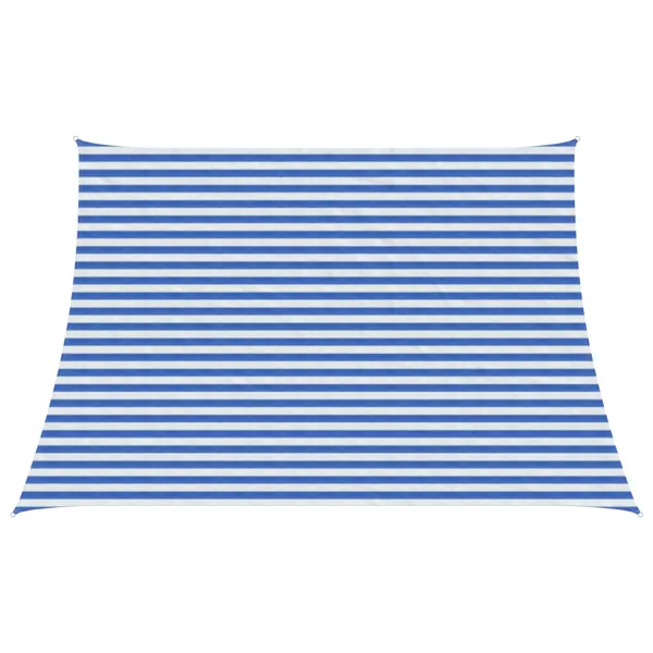 Voile d'ombre Bleu et Blanc 4 / 5 x 3 m HDPE