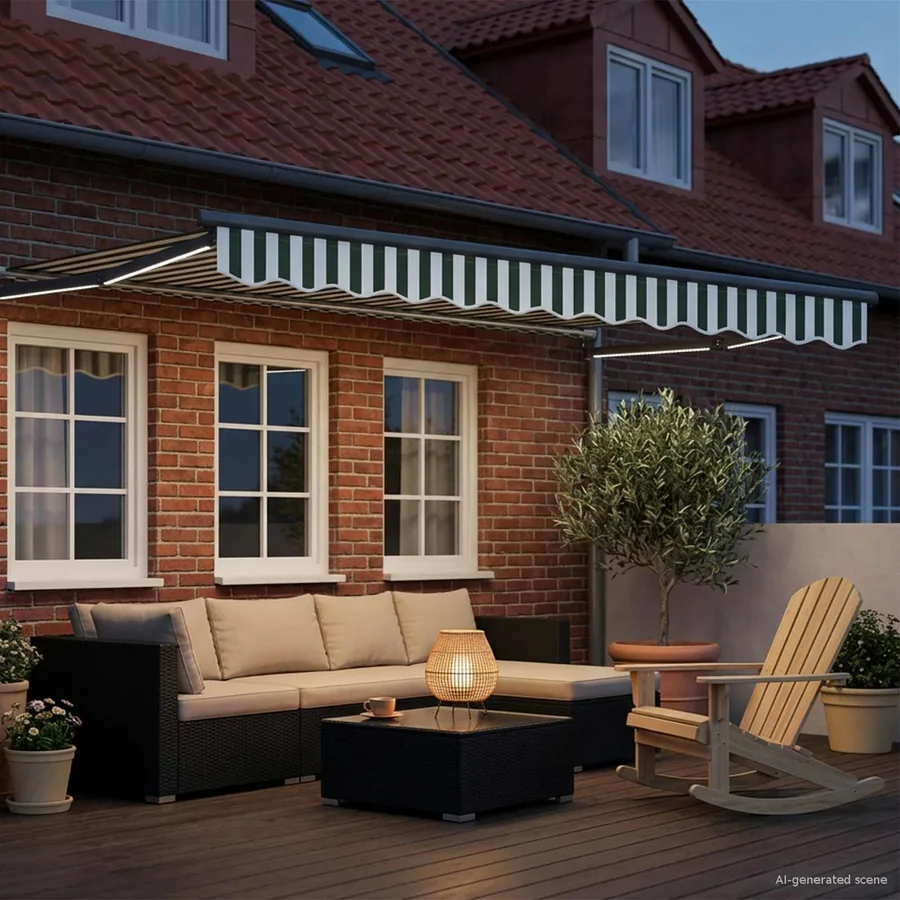 Store rétractable manuel avec LEDs 3 x 2 m - 3