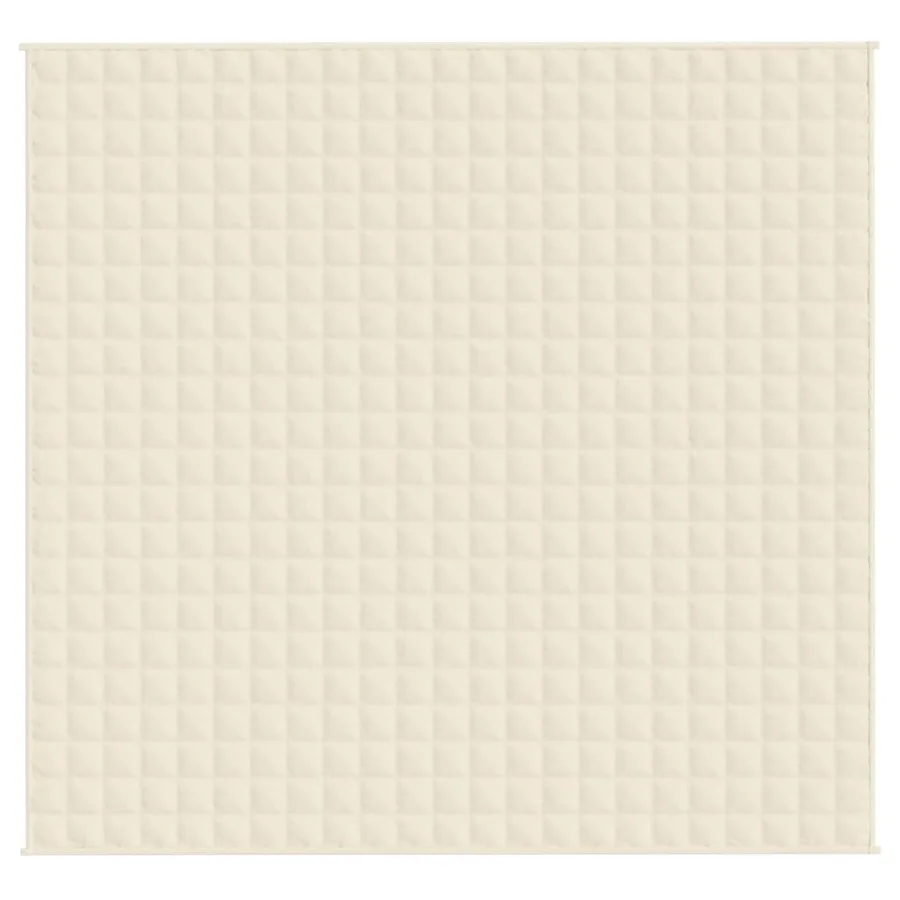Couverture lestée Crème clair 220x230 cm 11 kg Tissu - 3