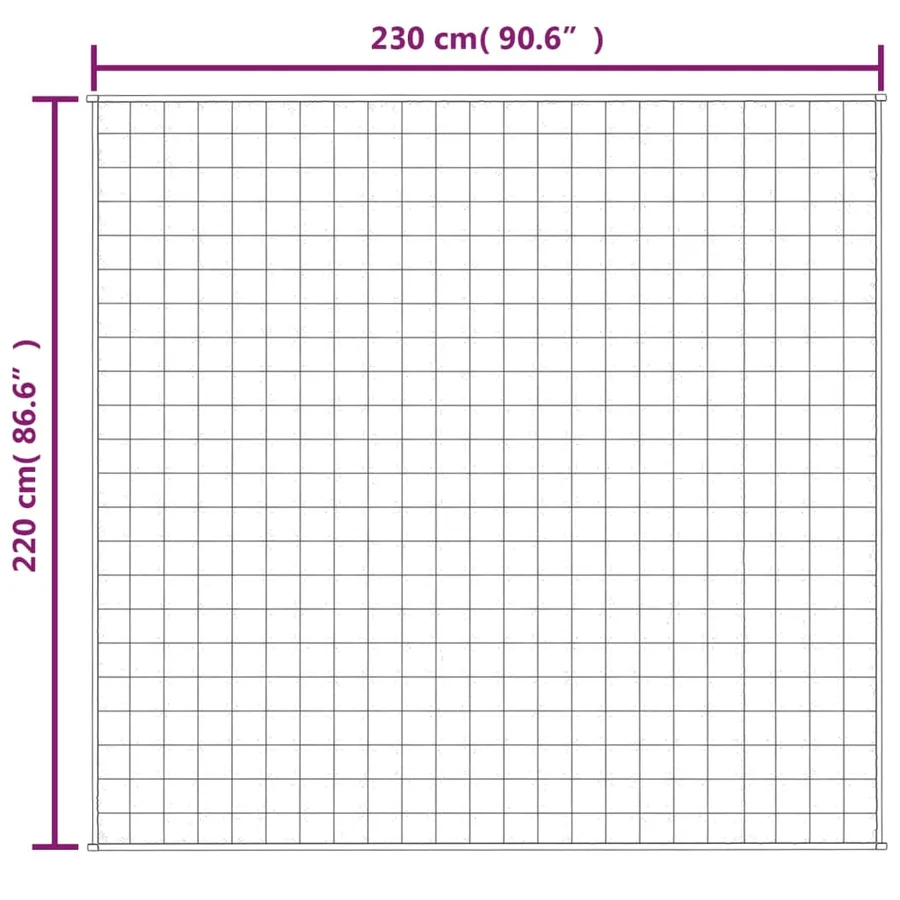 Couverture lestée Crème clair 220x230 cm 11 kg Tissu - 6