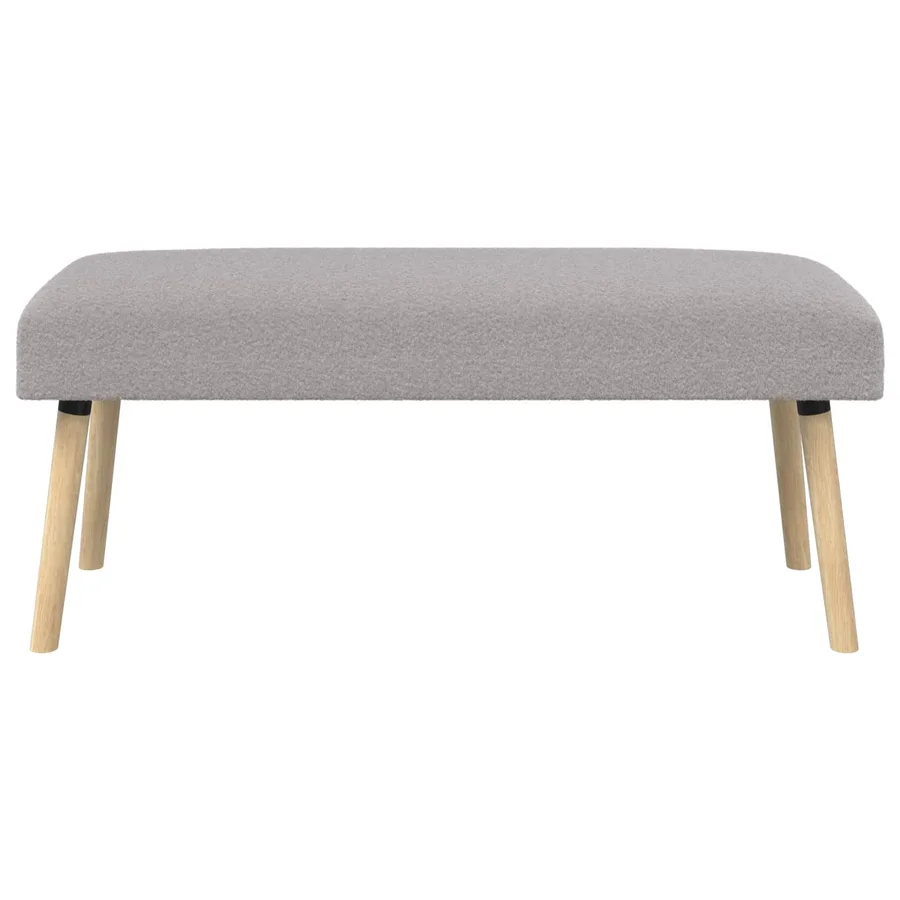 banc Uni Gris clair 110 x 40 x 46 cm Bouclé - 5