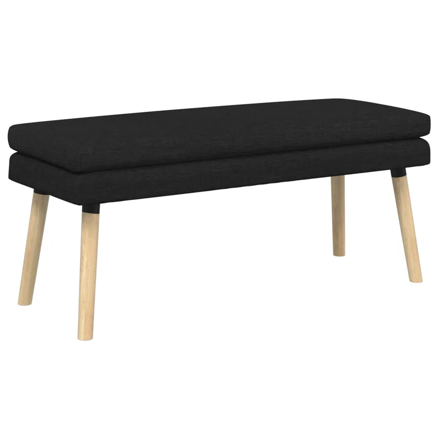 Banc à double couche Noir 110 x 40 x 47 cm Tissu - 2