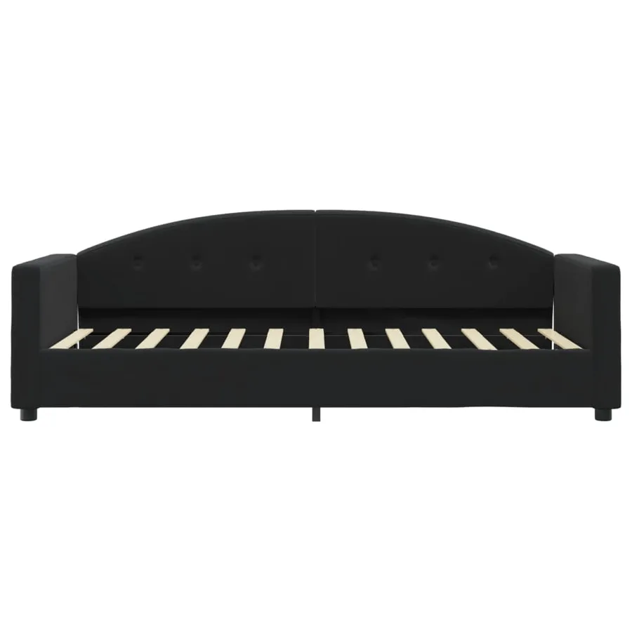 Lit de jour avec matelas noir 80x200 cm velours - 4